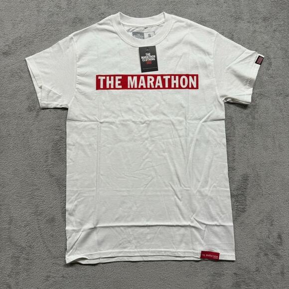 The Marathon Nipsey Hussle T‎ Shirt Men Small White Box Streetwear Hip Hop Rap - Picture 1 of 5